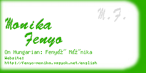 monika fenyo business card